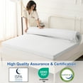 thumbnail image 5 of INGALIK 3 inch Gel Infused Memory Foam Mattress Topper, Queen, Cooling Bed Topper for Pressure Relief, CertiPUR-US Certified, White Removable Cover, 5 of 11