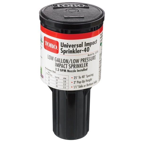 Aspersor de impacto desplegable Toro 570Z Pro Series de 3 cm de altura