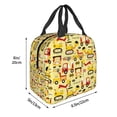 thumbnail image 3 of Honeii Funny Construction Vehicles Print Lunch Bag Women, Lunch Box Lunch Bag for Women Adult Men, Small Leakproof Cute Lunch Tote Large Capacity Reusable, 3 of 8