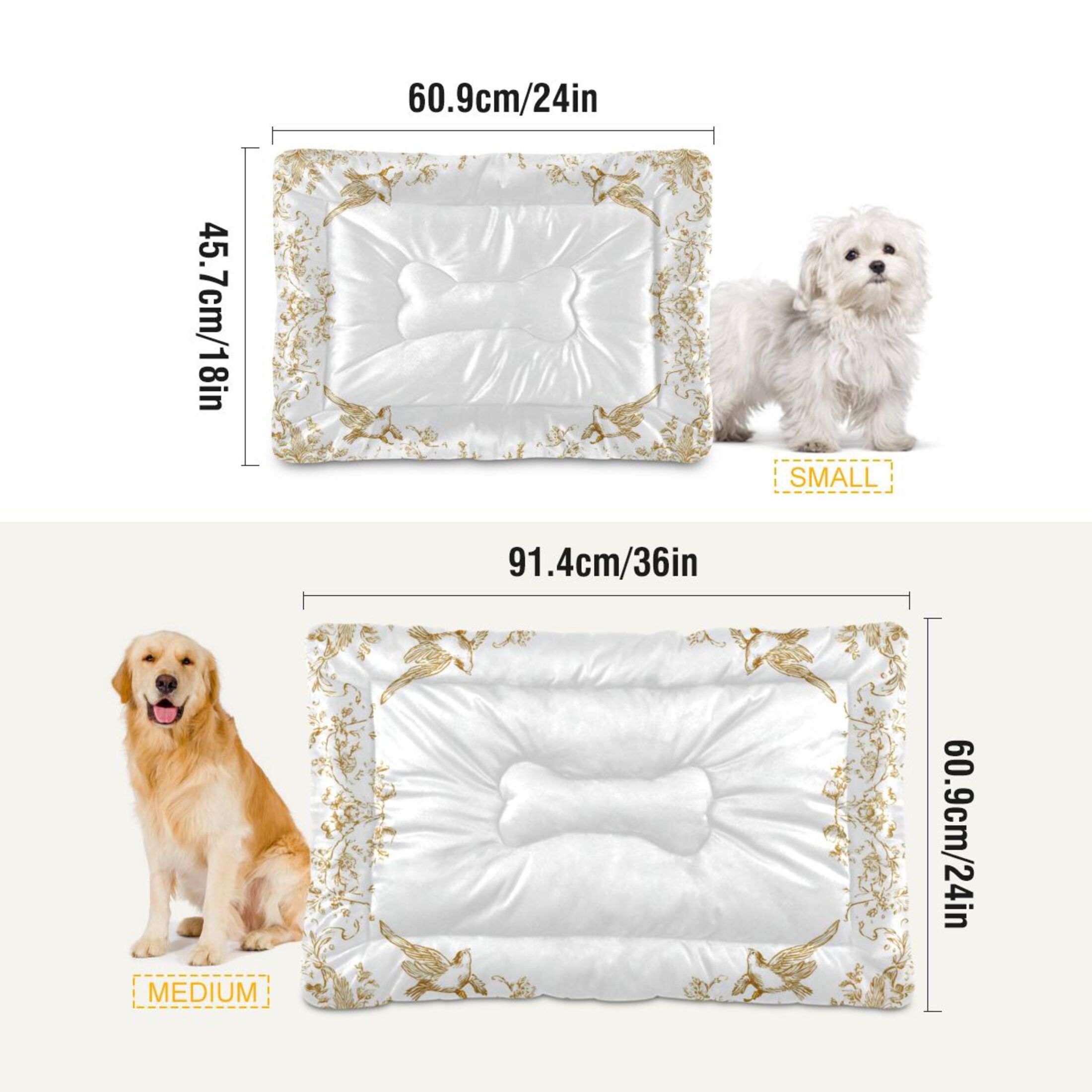 Cozy Mat Pet Bed Indoor Outdoor Warm Soft For Cat Dog Puppy(S/M) Borde Doves