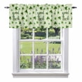 thumbnail image 2 of Good Luck St Patrick's Day Clovers Valances for Windows,Kitchen Valance Rod Pocket Short Curtain, Irish Shamrock Leaves Valance Curtain Window Valances for Bedroom Bathroom Living Room 60x18in, 2 of 9