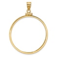 thumbnail image 3 of Wideband Distinguished Coin Jewelry 14k Polished 32.7mm x 3.00mm Screw Top Coin Bezel Pendant, 3 of 4