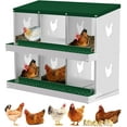 thumbnail image 1 of Cajas Nido para Gallinas, Caja Metálica con 6 Compartimentos, Percha, Tapa Segura, Versátil para Montaje en Pared o Independiente, 1 of 7