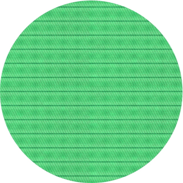 Ahgly Company Tapis Rond Lavable en Machine Intérieur Transitionnel Vert Néon, 4 Pieds Rond