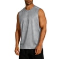 thumbnail image 5 of VBTAPA Men's Quick Dry Tank Top Summer Beach Swim Shirt Gym Workout Athletic Muscle Sleeveless Shirts Gray L, 5 of 8