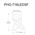 thumbnail image 2 of Dainolite - Philo - 20W 1 LED Semi-Flush Mount In Modern Style-8.75 Inches Tall, 2 of 2