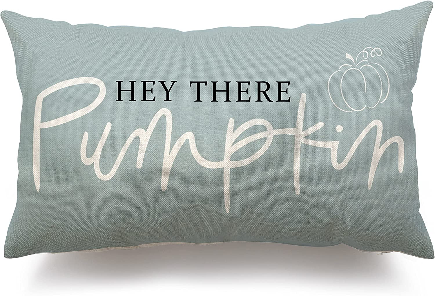 Fall Throw Pillow Cover 12x20 inch Hey There Pumpkin Cushion Cover