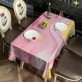 thumbnail image 2 of Colorful Cloud Star Pattern Rectangle Tablecloth 60"x120",Waterproof Polyester Rectangle Table Cloth, Wipeable Spillproof Polyester Tablecloth for Dining, Camping, Indoor and Outdoor, 2 of 6