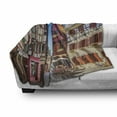 thumbnail image 3 of City Old Houses Soft Flannel Fleece Throw Blanket, Antique Traditional Houses in the Town of Colmar in France European Town, Cozy Plush for Indoor and Outdoor Use, 50" x 70", Multicolor, by Ambesonne, 3 of 6
