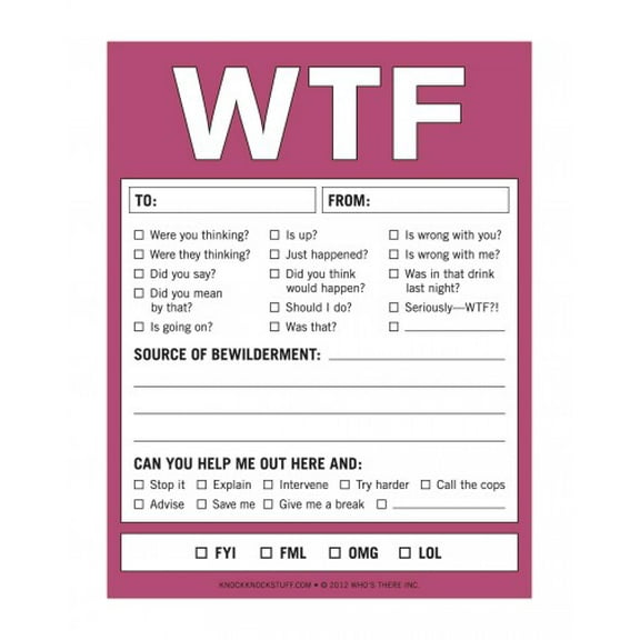 Knock Knock Wtf Nifty Note