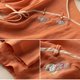 thumbnail image 4 of Camiseta holgada de algodón y lino con cuello en V y mangas 3/4 para mujer - Top informal de color liso con detalles intrincados, tallas M-XXXXL, 4 of 5