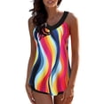 thumbnail image 1 of Gibobby Tankini Swimsuits for Women Bathing Suits Top Ruched Two Piece Tummy Control Round Neck Swim Suits(A,M), 1 of 6