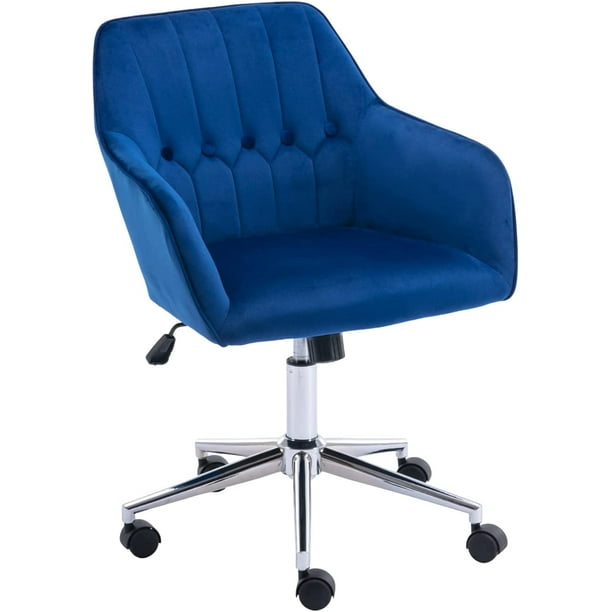 Velvet Office Chair Cute Accent Chairs Swivel Desk With Wheels Chic Vanity Armchair For Bedroom Living Room Blue Com Velvet Office Chair Cute Accent Chairs, Cute Accent Chairs For Office