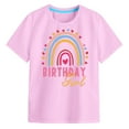 thumbnail image 4 of Povozer Girls Birthday Party T-Shirt Birthday Outfit for Toddler Girls(Pink,3-4Y), 4 of 4