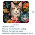 thumbnail image 5 of Cat Printed Square Mouse Pad Desk Mat, Non-Slip Rubber Bottom Gaming Mouse Mat for Office, 8.3x9.8 Inch, 5 of 6