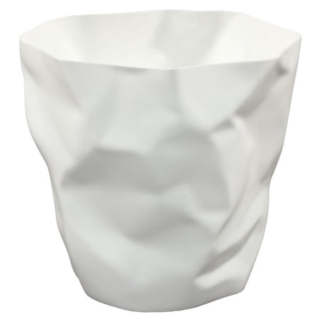 Modway Lava Modern Durable Plastic Trash Bin in White Finish
