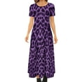 thumbnail image 1 of Robe Léopard Verte et Dorée Imprimé Fourrure Animale Style de Rue Boho Plage Longues Robes Femmes Robe Maxi Vintage Grande Taille, 1 of 5