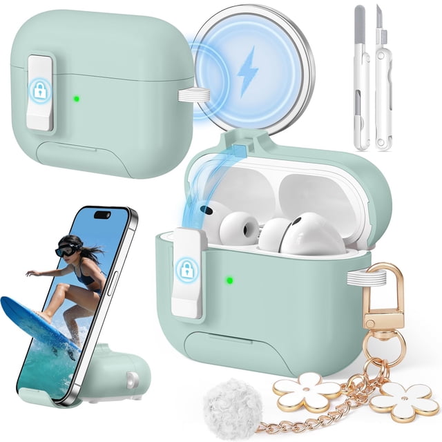 Funda para AirPods Pro 3 Ensfomte con llavero y kit de limpieza