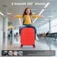 thumbnail image 5 of New York Xpress 20" Carry On Luggage Hardside Expandable Suitcase with Spinner Wheels,Red, Wd588, 5 of 11