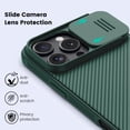 thumbnail image 2 of Funda Nillkin para iPhone 16 Pro Max, cámara deslizante verde de 6,9 pulgadas, 2 of 7
