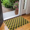 thumbnail image 2 of Yellow and Black Checkerboard Checkered Pattern Door Rugs,Washable Non Slip Door Mats Indoor,Decorative Door Mats,Entry Mat Indoor for Entrance,Bedroom,Kitchen,Bathroom,17"x30", 2 of 6