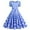 Blue, variant on Jacenvly New Prom Dresses for Juniors Women Fashionable Short Sleeve Style Large Hem Dress Women Cocktail Dresses Blue S