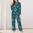 thumbnail image 2 of Lsque whiter Snowflake balloons Pattern Long Sleeve Pajama Set for Women - Soft 2-Piece Sleepwear and Loungewear Set with Pockets, Comfy Nightwear-XX-Large, 2 of 7