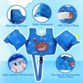 thumbnail image 3 of Uniwell U.S. Coast Guard Approved Life Jacket for Kids 33-55 lbs - Top Craftsmanship Swim Vest for Boys and Girls, Crab, 3 of 6