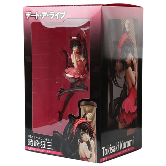 24,5 cm Anime Figure Tokisaki Kurumi Figure (Oreilles de Chat Ver.) Modèle Bureau Décoration Collection Jouet Anniversaire Cadeau Action Figures Cadeau