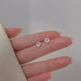 thumbnail image 5 of GKNET 1Pair Hollow Small Rose Stud Earrings Elegant Mini Simple Elegant Earrings WY4-Gold-, 5 of 8
