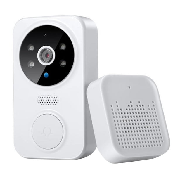 Timbre de Puerta Inteligente Tuya con CáMara WIFI, Timbre InaláMbrico con AlimentacióN por BateríA de CC y CA, Timbre de Puerta con CáMara Smart Life, A