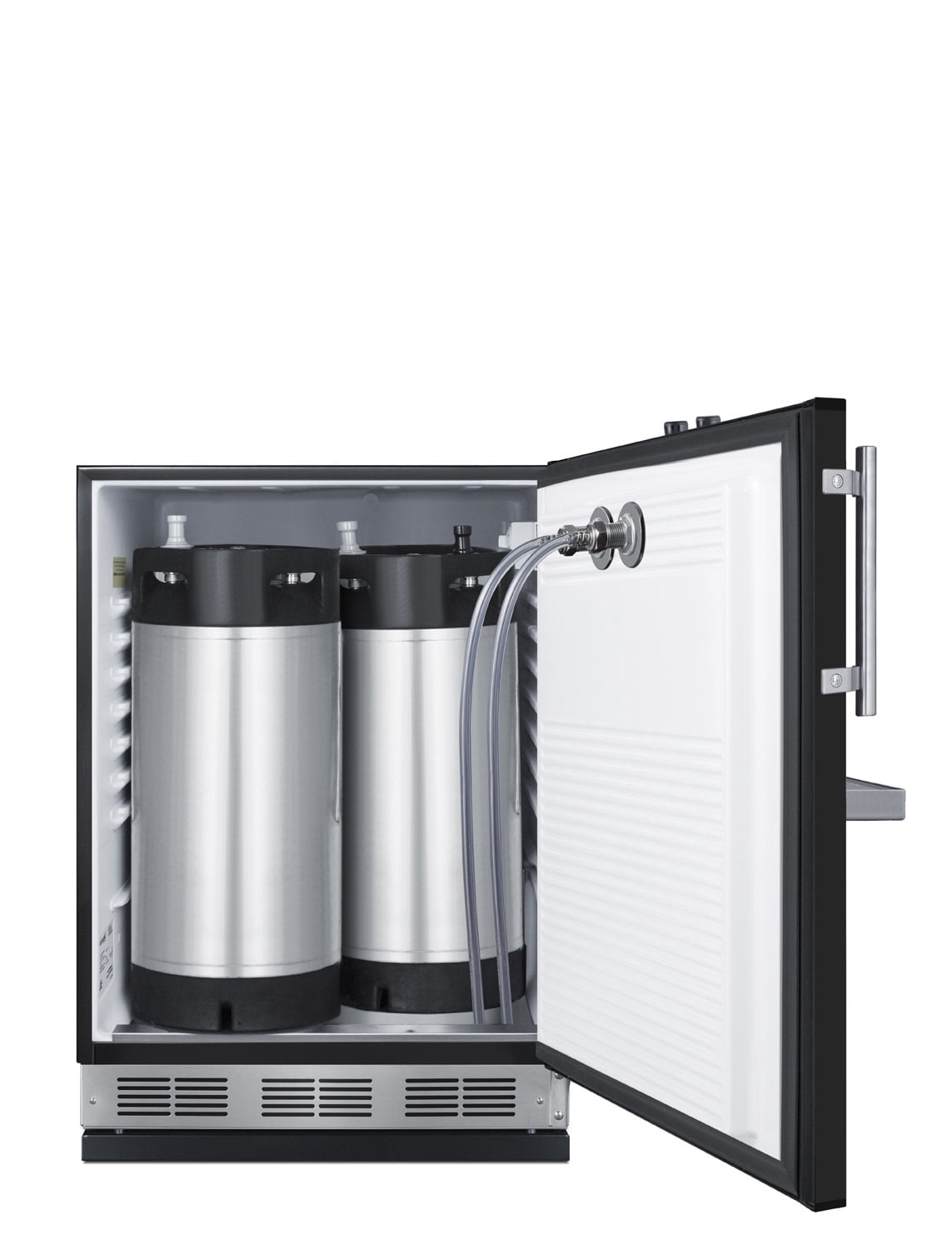Summit Sbcfrtpcf 24" Wide 5.3 Cu. Ft. Built-In Double Tap Coffee Kegerator - Stainless