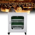 thumbnail image 3 of Charging Cart, Portable Cell Phone Locker with Four Wheels, USB Charging Cellphone Locker, Classroom Storage Cart for Multiple Devices Security Storage (White), 3 of 9