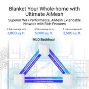 Asus ZenWiFi BD5(W-3-PK) BE5000 Wi-Fi 7 Mesh Ethernet Wireless Router - 5000 Mbps, 6800 sq.ft (3pk) - 2.40 GHz ISM Band - 5 GHz UNII Band - 4x Antenna