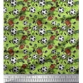 thumbnail image 1 of Soimoi Georgette Viscose Fabric Cricket Ball,Rugby & Football Sports Printed Craft Fabric by The Yard 42 Inch Wide, 1 of 1