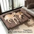 thumbnail image 4 of Veehoo Cooling Raised Dog Bed + Removable Double Dog Bed Cushion, 59" x 37.5", Brown, 4 of 7