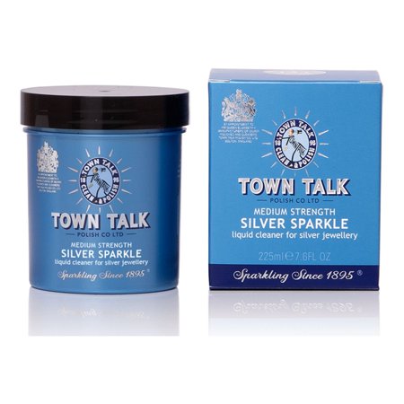 シルバークリーナー シルバー磨き シルバークロス ブラシセット TOWN TALK タウントーク S-01 シルバースパークル 225ml お徳用サイズ