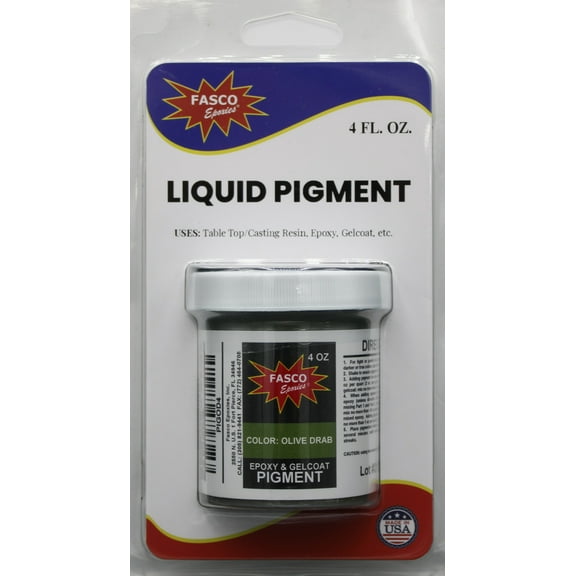 Olive Drab Pigment for Epoxy Resin, Gelcoat, Paint - 4 oz