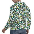 thumbnail image 6 of Naloa Green Leopard Men's Casual Hooded Collar Drawstring Hoodies Pullover Sweatshirts Casual Long Sleeve Shirts-Large, 6 of 7