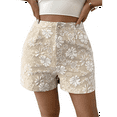 thumbnail image 3 of Women'S Floral Jacquard Shorts High Waisted Boho Summer Shorts with Pocket M, 3 of 8