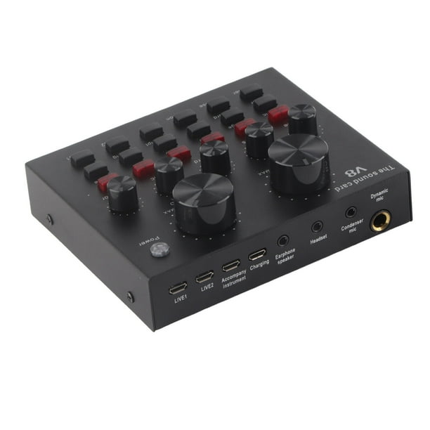Tarjeta De Sonido V8 2ª Gen Con Bluetooth – 112 Efectos Y Cambio De Voz Para Transmisiones En Vivo