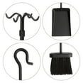 thumbnail image 4 of Uniflame 5 Piece Black Wrought Iron Fireplace Tools Set with Center Weave, 4 of 7