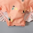 thumbnail image 7 of Hiijoy Infant Girls Long Sleeve Rash Guard Ruffle One-Piece Swimsuit Cap Set, Sizes 6M-5T, 7 of 7