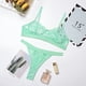 thumbnail image 5 of Encaje sexy conjunto de ropa interior sujetador ropa interior regalo para mujer, verde menta, S 2 piezas Advancent XX000054-13, 5 of 7
