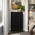 thumbnail image 5 of Jela Solid Wood 5 Drawer Dresser - Black, 5 of 10