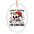 thumbnail image 2 of I Spend All Year Waiting For Christmas Festive Skull Ornament, 2 of 5