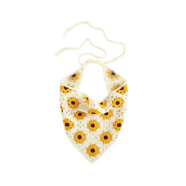 Minnieouse Pañuelos para mujer, pañuelo para la cabeza, bufanda de flores, diadema decorativa para fiesta en la playa de viaje a la moda, diadema de punto Accesorio para el cabello Beige Minnieouse AP012992-05B