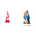thumbnail image 1 of Figura de llama de resina abstracta, escultura de fuego moderna, artesanía para patio, oficina, estantería, decoración de escritorio de acrílico, ador, 1 of 8