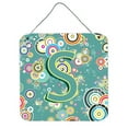 thumbnail image 3 of Carolines Treasures CJ2015-HDS66 Letter H Circle Circle Teal Initial Alphabet Wall or Door Hanging Prints 6HX6W, 3 of 7