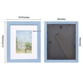 thumbnail image 2 of DEMAIKE 8x10 Wood Picture Frame Flat Display Pictures 5x7 with Mat or 8x10 Without Mat for Wall or Tabletop 2pcs, Blue, 2 of 6